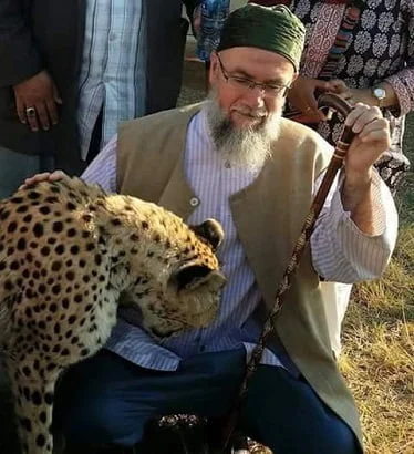 Scheich Muhammad mit Leopard